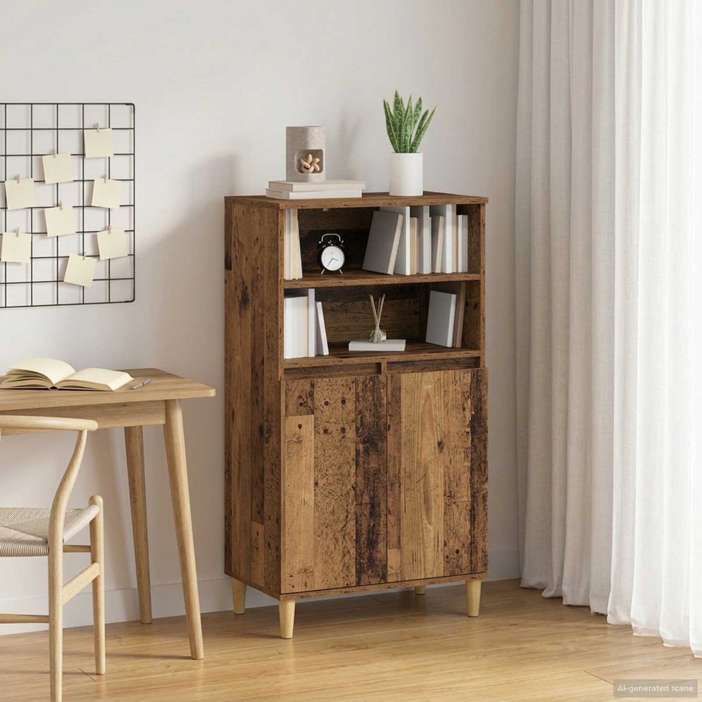 Credenza Legno di quercia 60 x 36 x 110 cm Legno ingegnerizzato