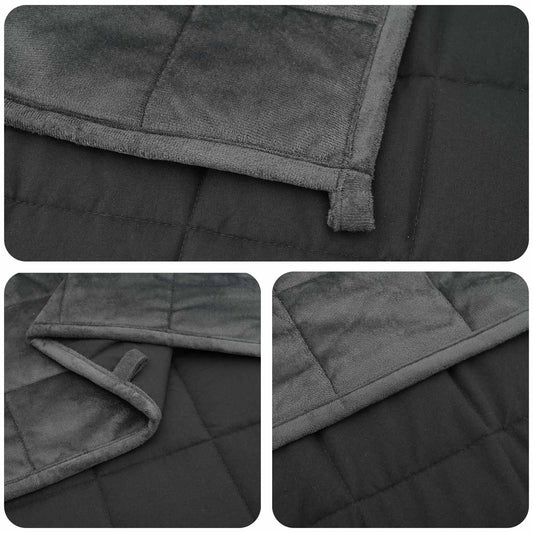 Coperta Ponderata Antracite 200 x 225 cm 9 kg 100% Cotone 205T | homemem39