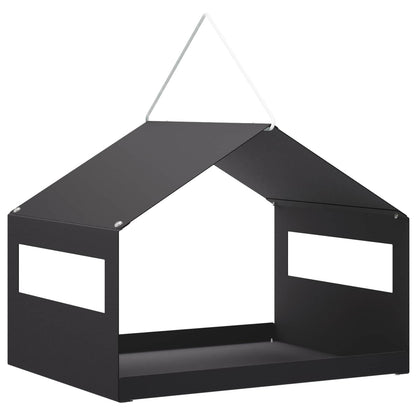 Mangiatoia per uccelli sospesa Acciaio Nero 30 x 23 x 23 cm | homemem39