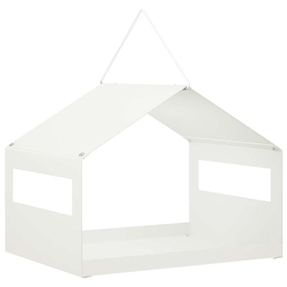 Mangiatoia per uccelli sospesa Acciaio Bianco 30 x 23 x 23 cm