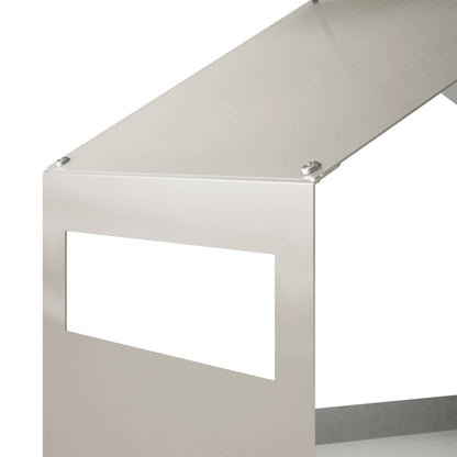 Mangiatoia per uccelli sospesa Acciaio Inox Argento | homemem39