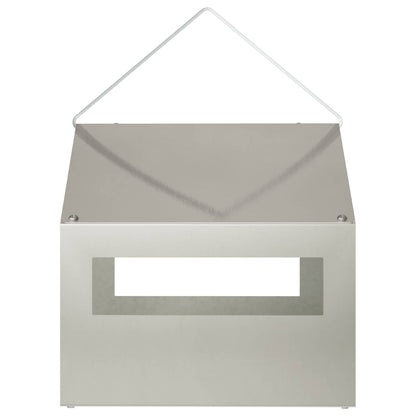 Mangiatoia per uccelli sospesa Acciaio Inox Argento | homemem39