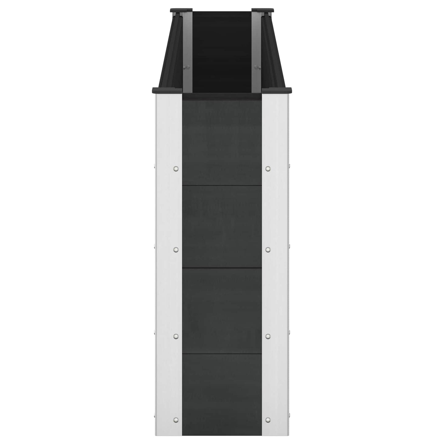 Letto rialzato da giardino Nero 200 x 30 x 72 cm | homemem39