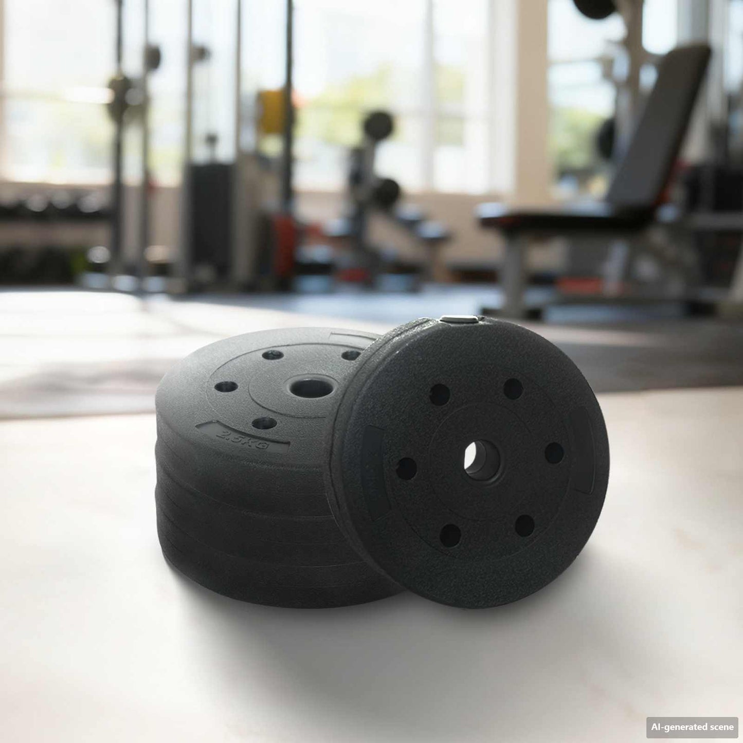 Set di Manubri 2-in-1 40kg Nero e Blu Cemento e sabbia di ferro | homemem39