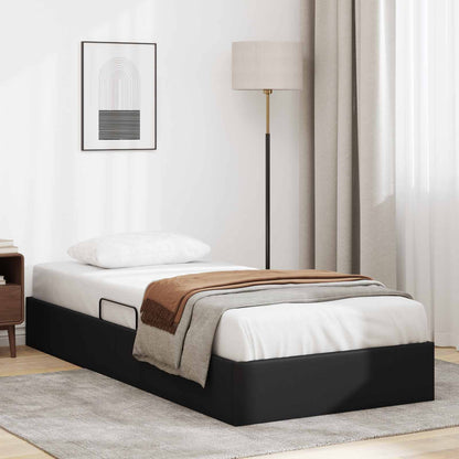 Letto ottomano Nero 90 x 190 cm Pelle Sintetica | homemem39