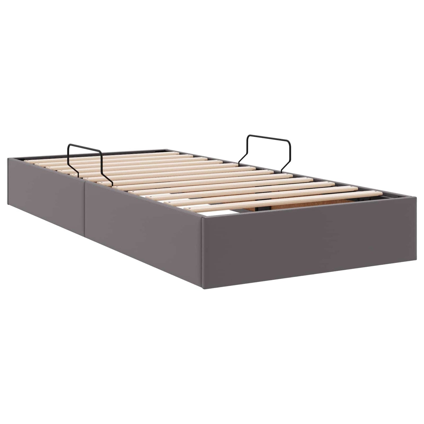 Letto ottomano Grigio 90 x 190 cm Pelle Sintetica | homemem39