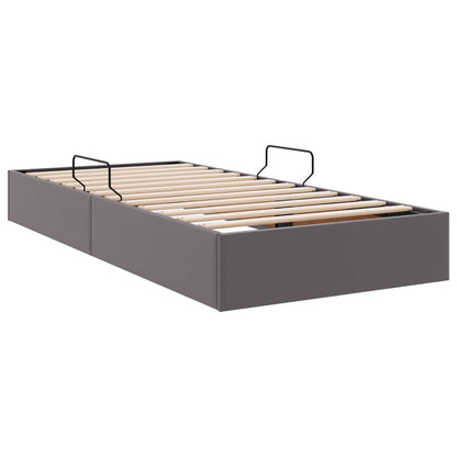 Letto ottomano Grigio 90 x 190 cm Pelle Sintetica | homemem39