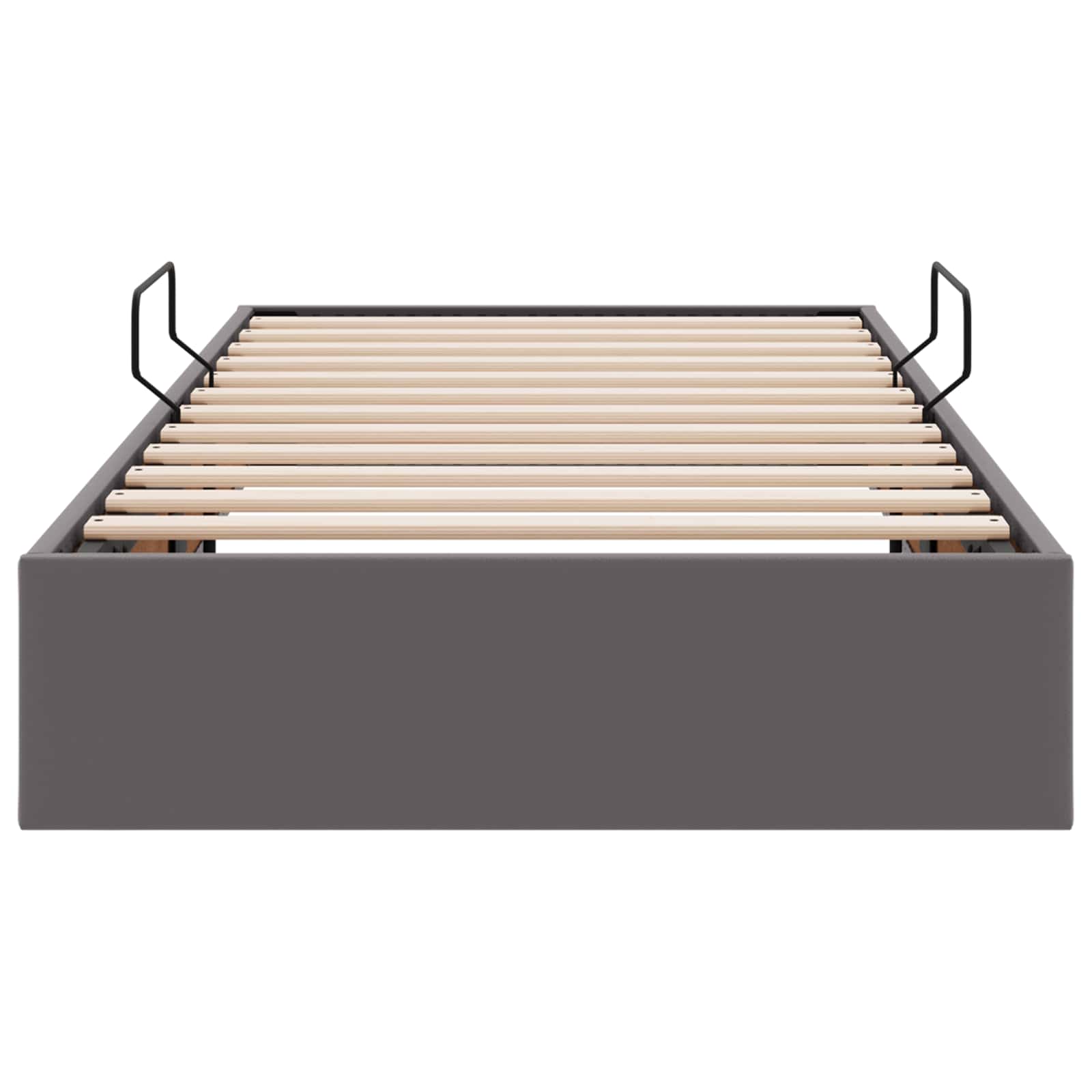 Letto ottomano Grigio 90 x 190 cm Pelle Sintetica | homemem39