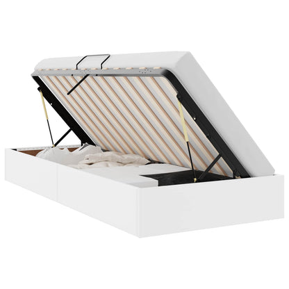 Letto ottomano Bianco Puro 90 x 200 cm Pelle Sintetica