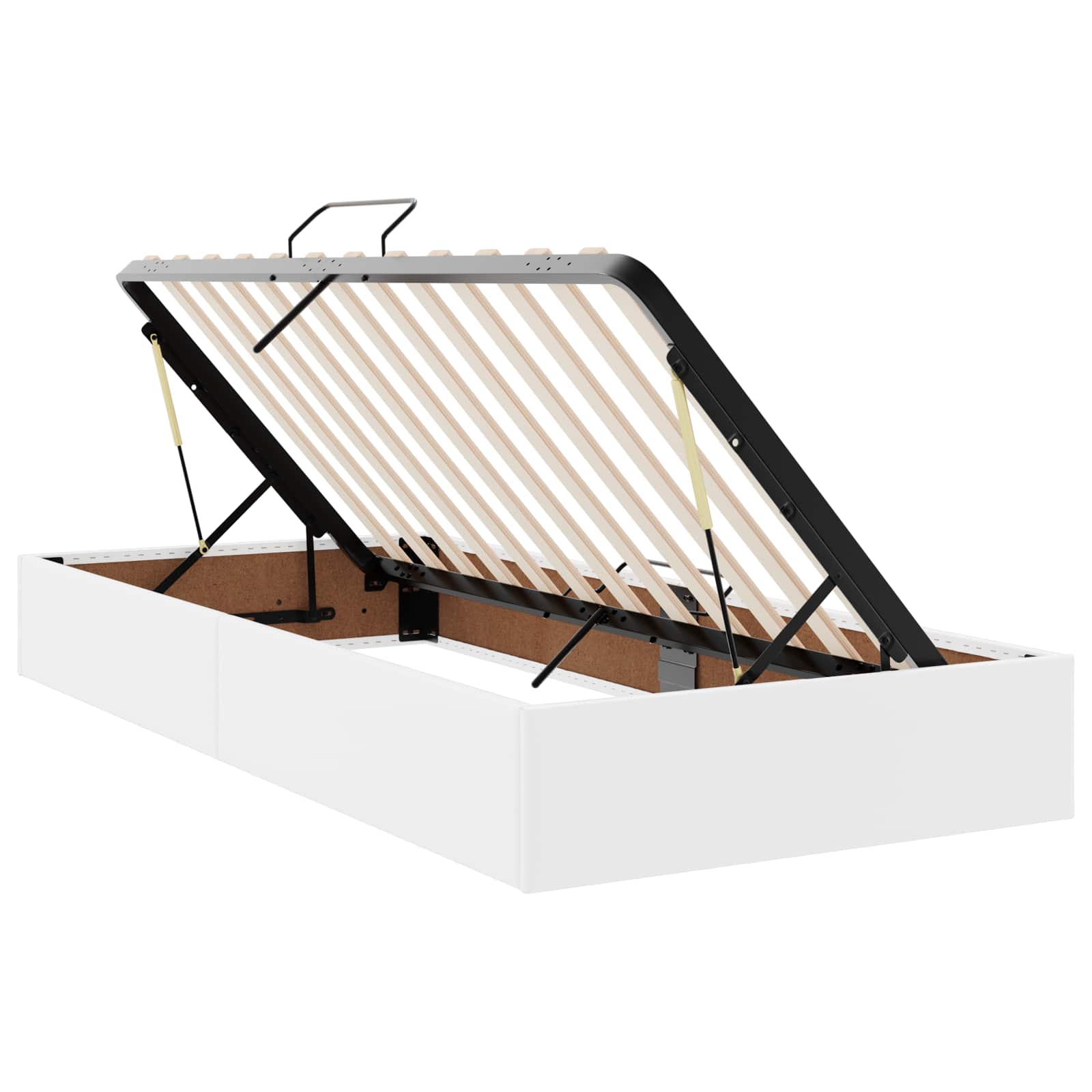 Letto ottomano Bianco Puro 90 x 200 cm Pelle Sintetica | homemem39