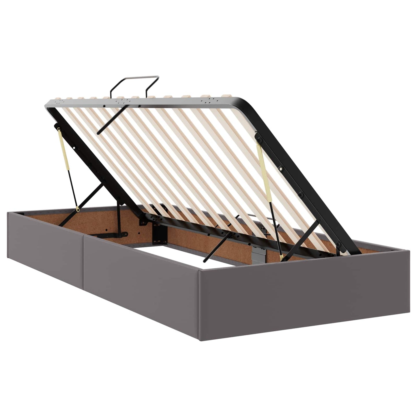 Letto ottomano Grigio 90 x 200 cm Pelle Sintetica | homemem39