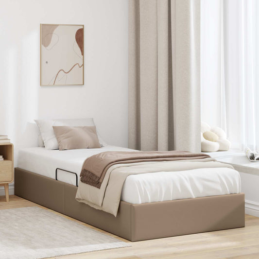 Letto ottomano Cappuccino 90 x 200 cm Pelle Sintetica | homemem39