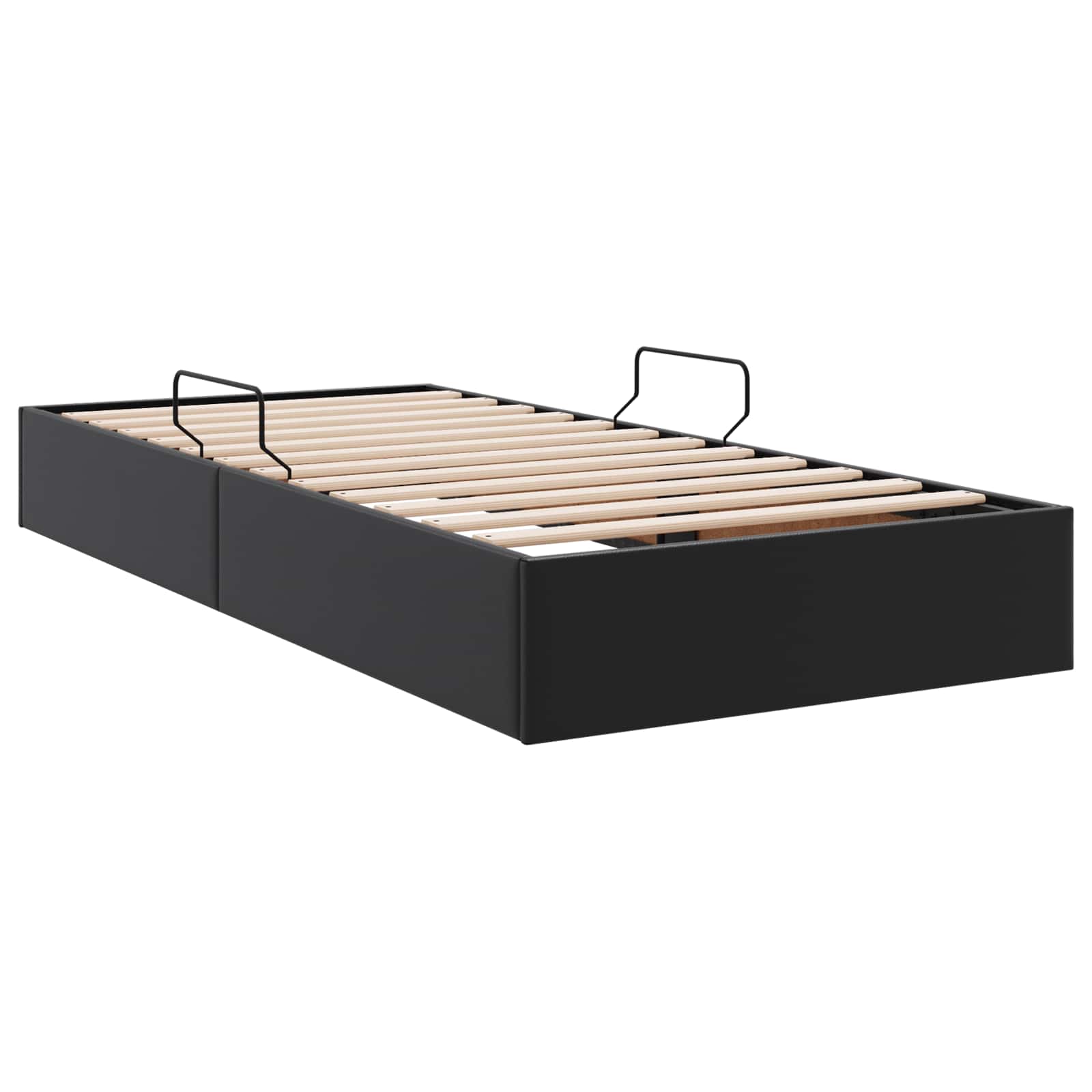 Letto ottomano Nero 100 x 200 cm Pelle Sintetica | homemem39