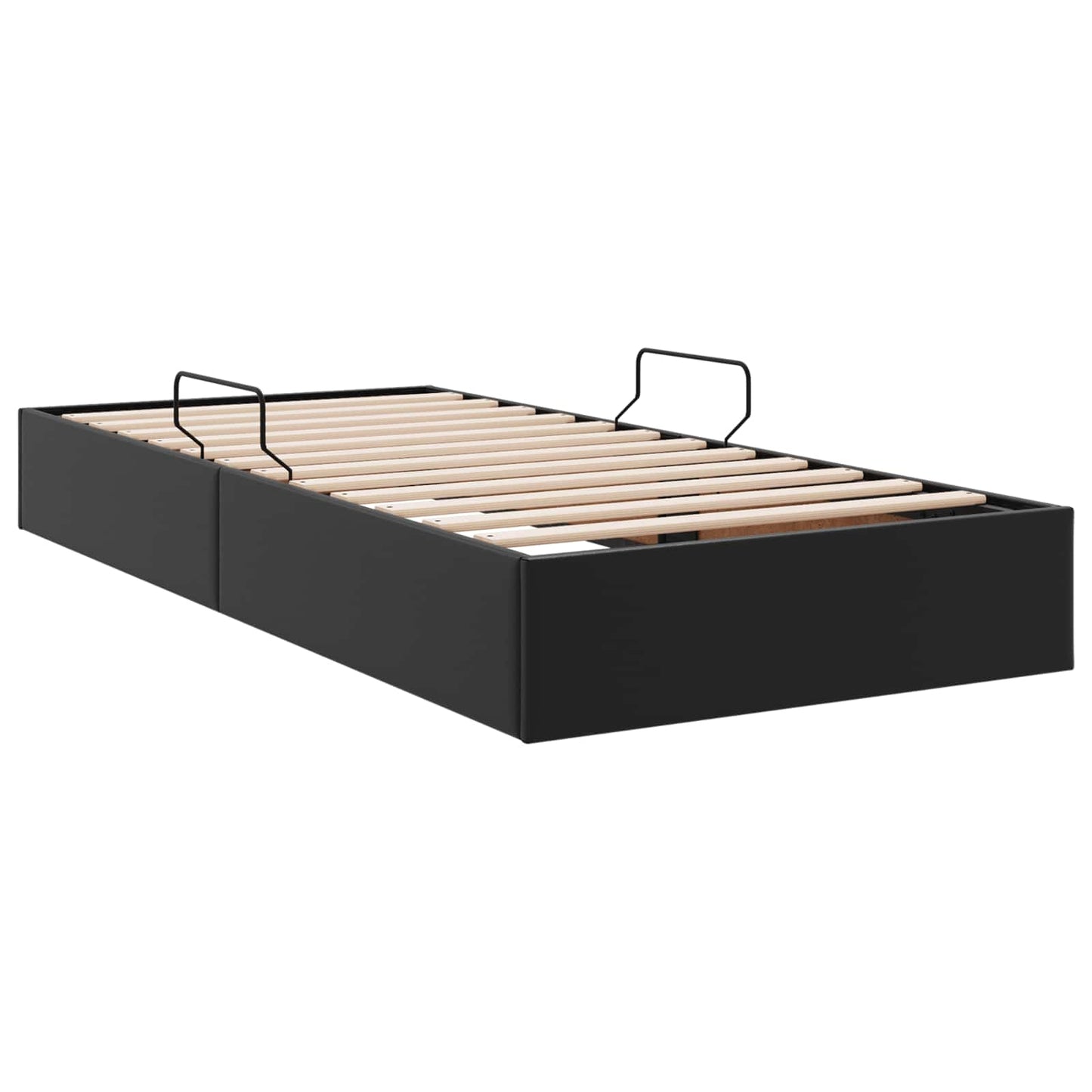 Letto ottomano Nero 100 x 200 cm Pelle Sintetica | homemem39