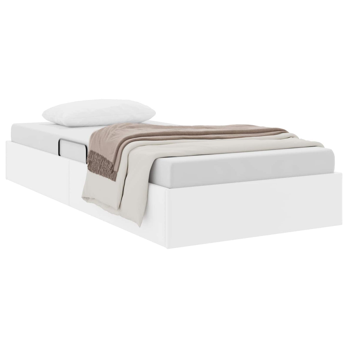 Letto ottomano Bianco Puro 100 x 200 cm Pelle Sintetica | homemem39