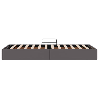Letto ottomano Grigio 100 x 200 cm Pelle Sintetica | homemem39