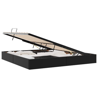 Letto ottomano Nero 200 x 200 cm Pelle Sintetica | homemem39