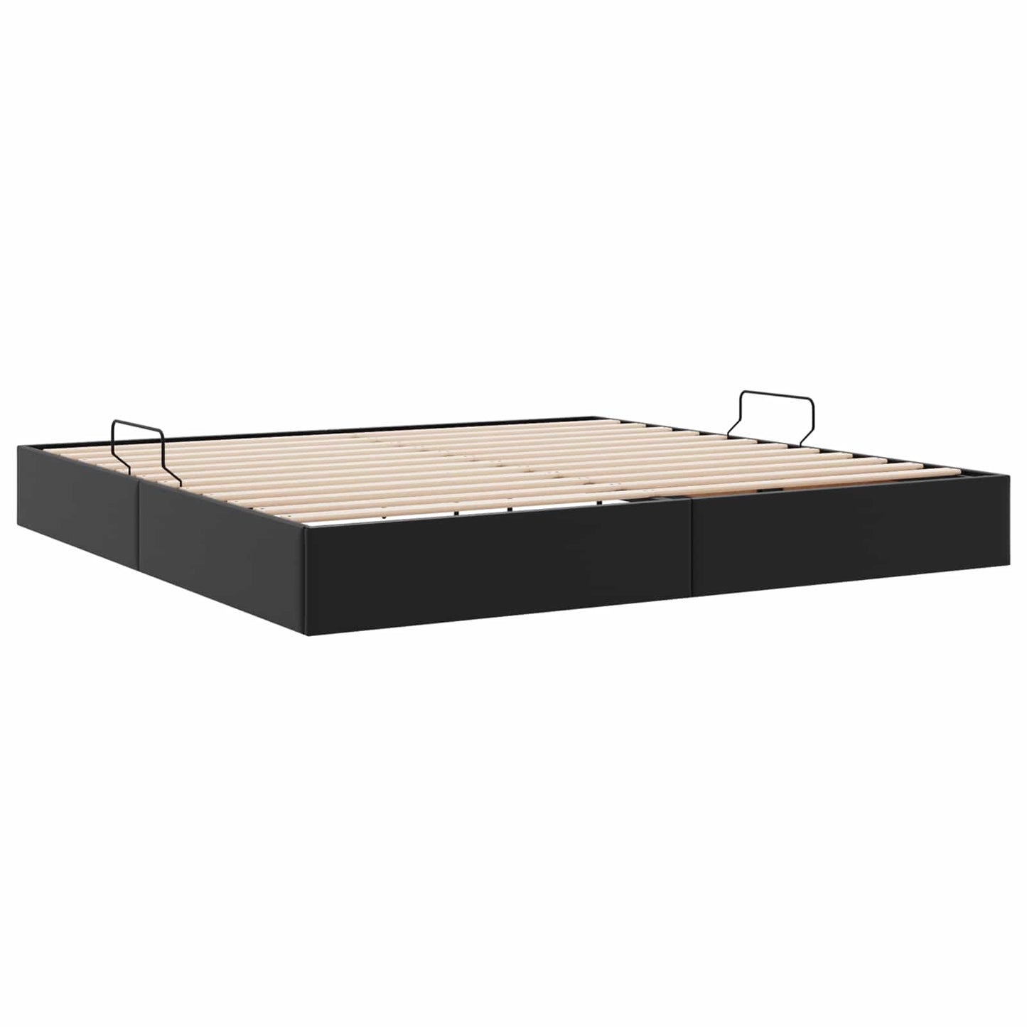 Letto ottomano Nero 200 x 200 cm Pelle Sintetica | homemem39