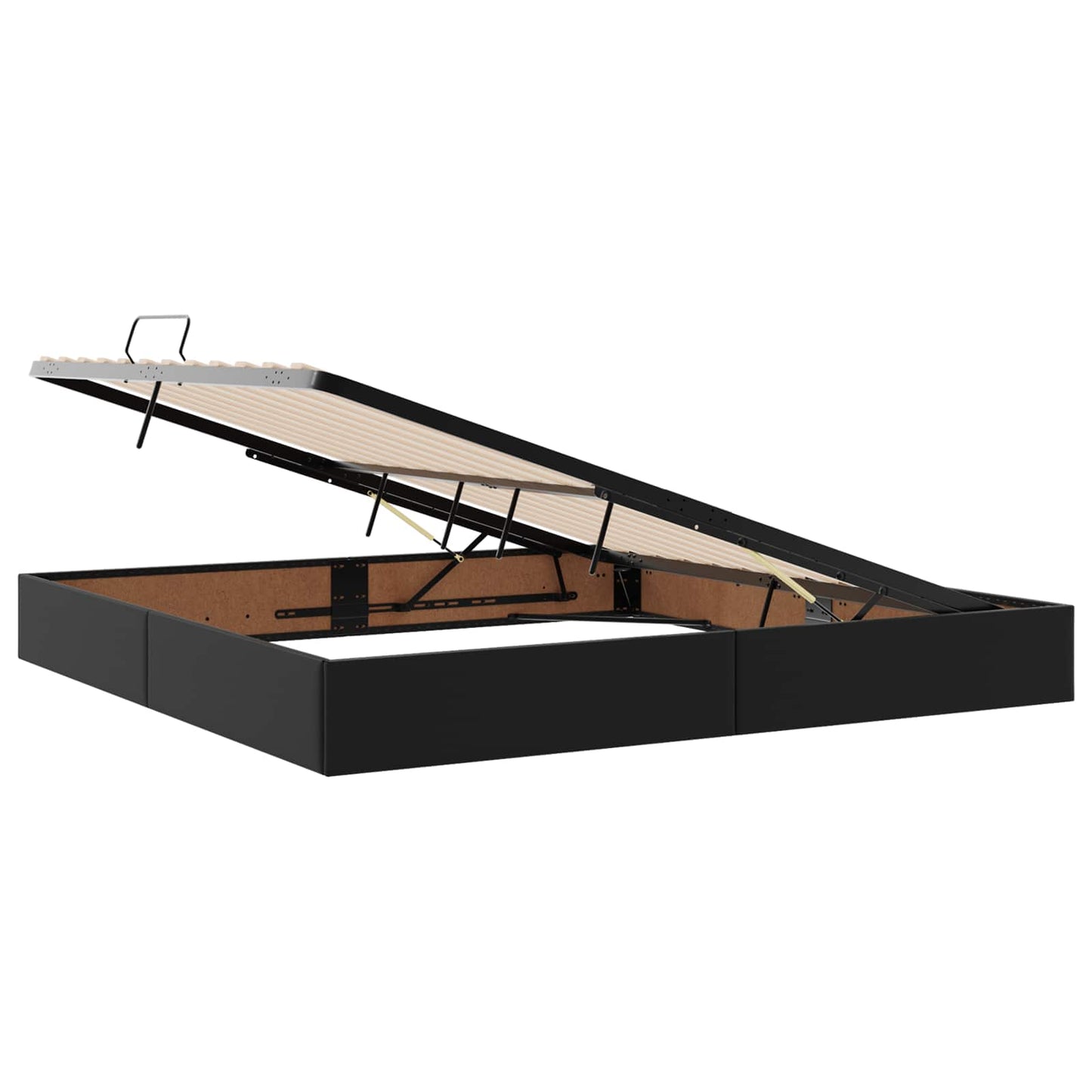 Letto ottomano Nero 200 x 200 cm Pelle Sintetica | homemem39