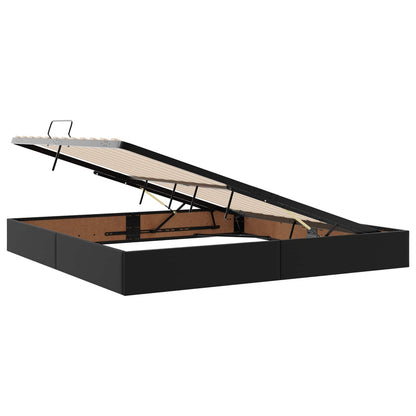 Letto ottomano Nero 200 x 200 cm Pelle Sintetica | homemem39