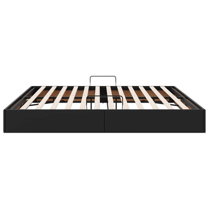 Letto ottomano Nero 200 x 200 cm Pelle Sintetica | homemem39