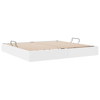 Letto ottomano Bianco Puro 200 x 200 cm Pelle Sintetica | homemem39