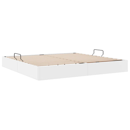 Letto ottomano Bianco Puro 200 x 200 cm Pelle Sintetica | homemem39