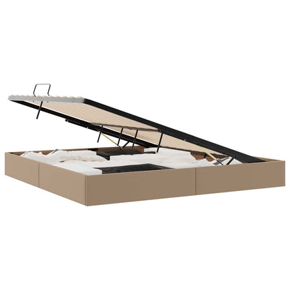 Letto ottomano Cappuccino 200 x 200 cm Pelle Sintetica | homemem39