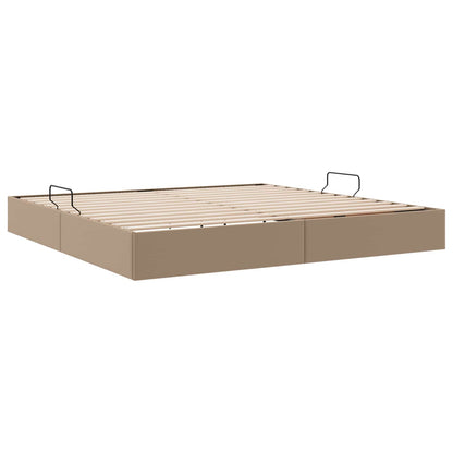 Letto ottomano Cappuccino 200 x 200 cm Pelle Sintetica | homemem39