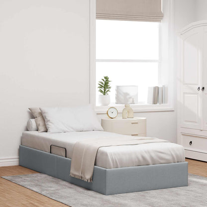 Letto ottomano Grigio chiaro 90 x 190 cm Tessuto | homemem39