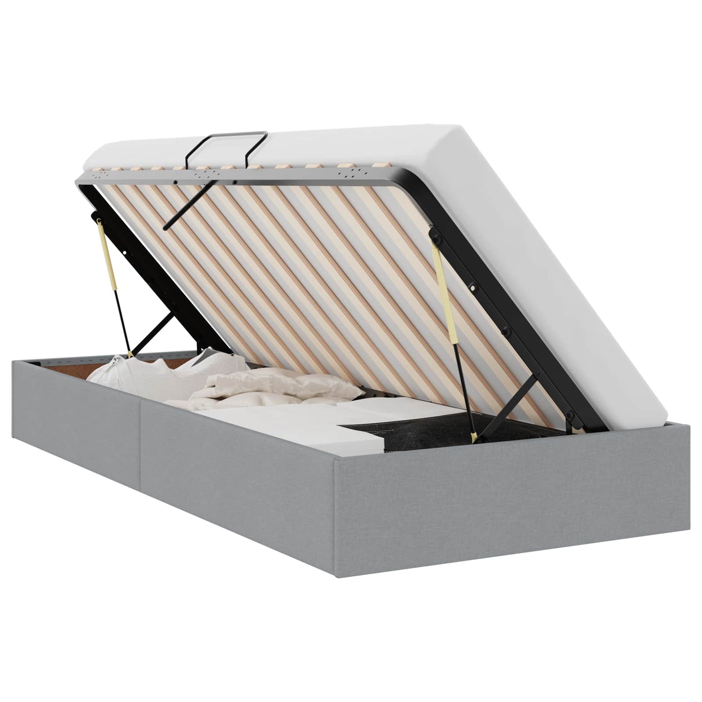 Letto ottomano Grigio chiaro 90 x 190 cm Tessuto | homemem39