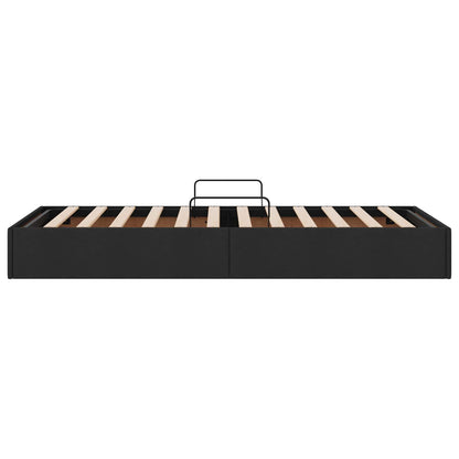 Letto ottomano con archiviazione Nero 90 x 190 cm Tessuto | homemem39