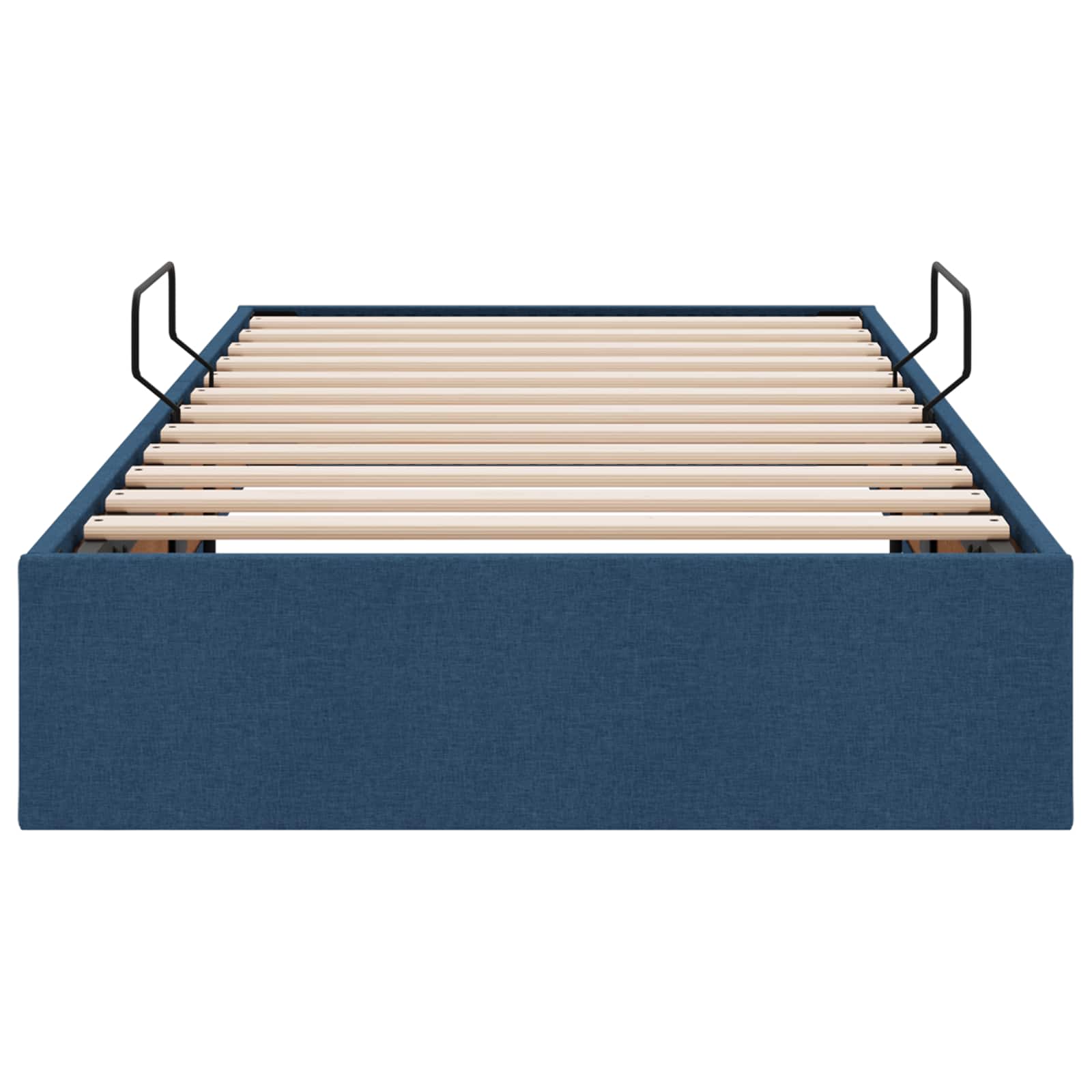 Letto ottomano con archiviazione Blu 90 x 190 cm Tessuto | homemem39