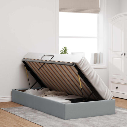 Letto ottomano Grigio chiaro 90 x 200 cm Tessuto | homemem39
