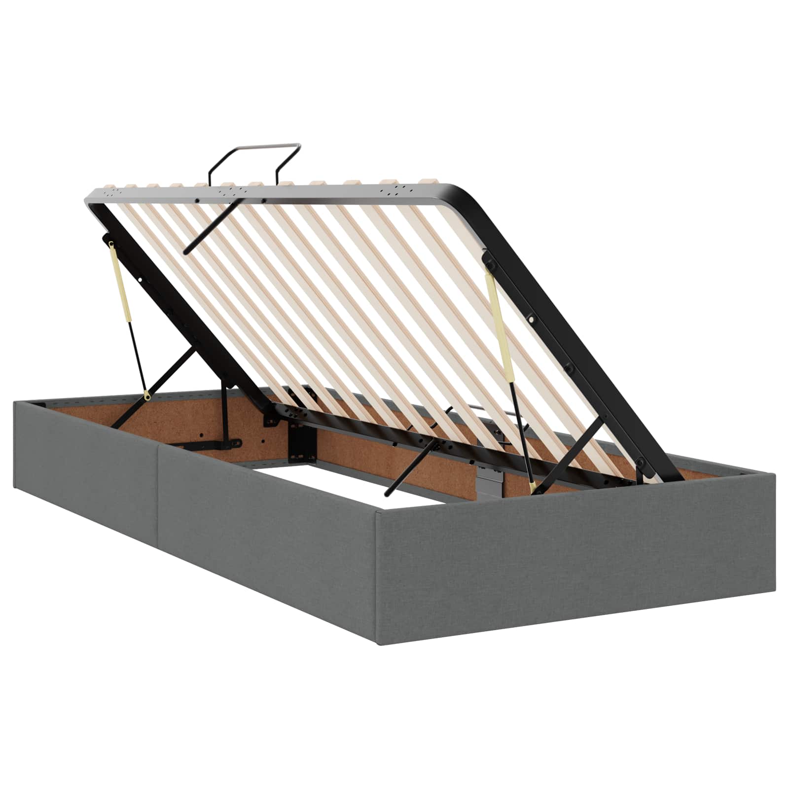 Letto ottomano Grigio scuro 90 x 200 cm Tessuto | homemem39