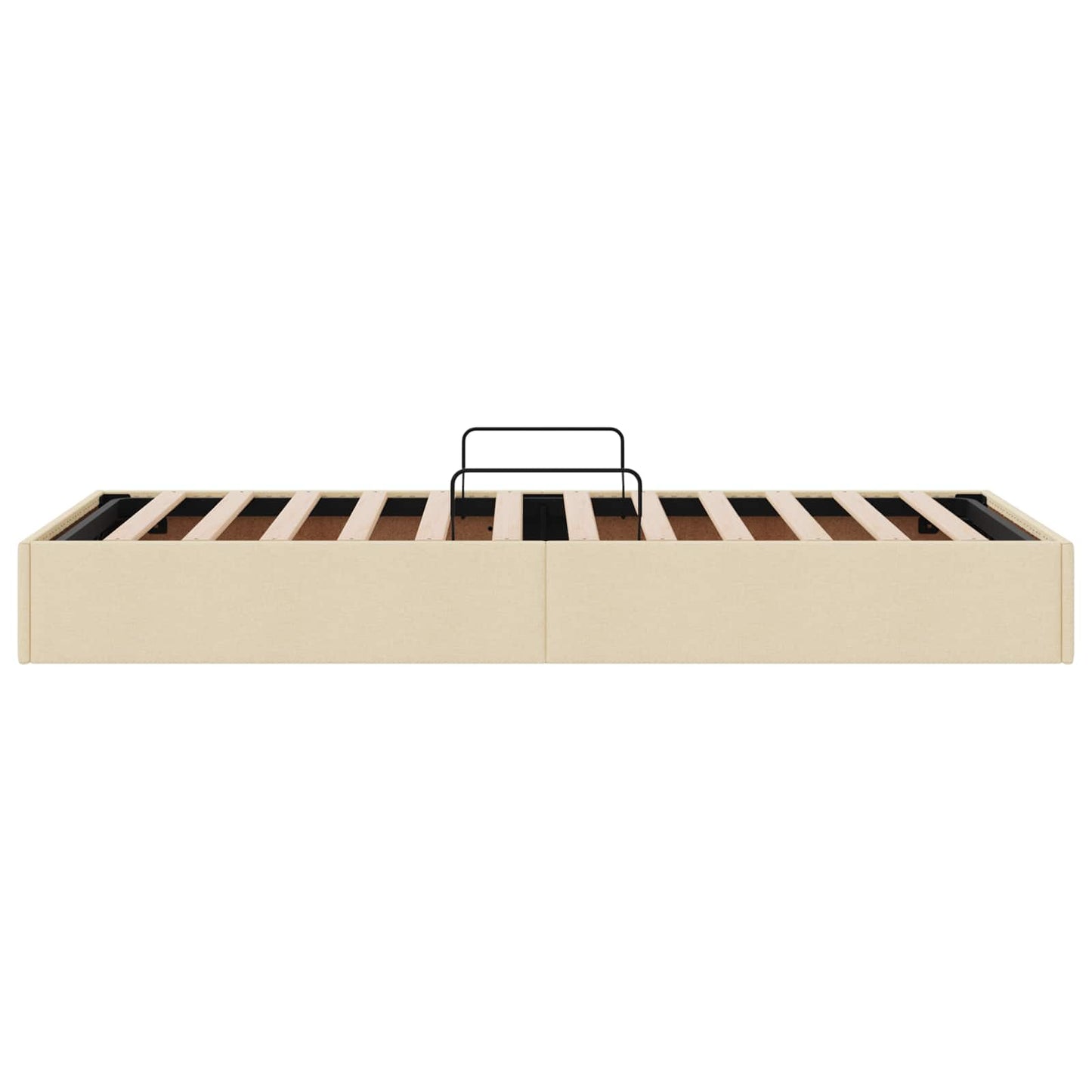 Letto ottomano con archiviazione Crema 90 x 200 cm Tessuto | homemem39