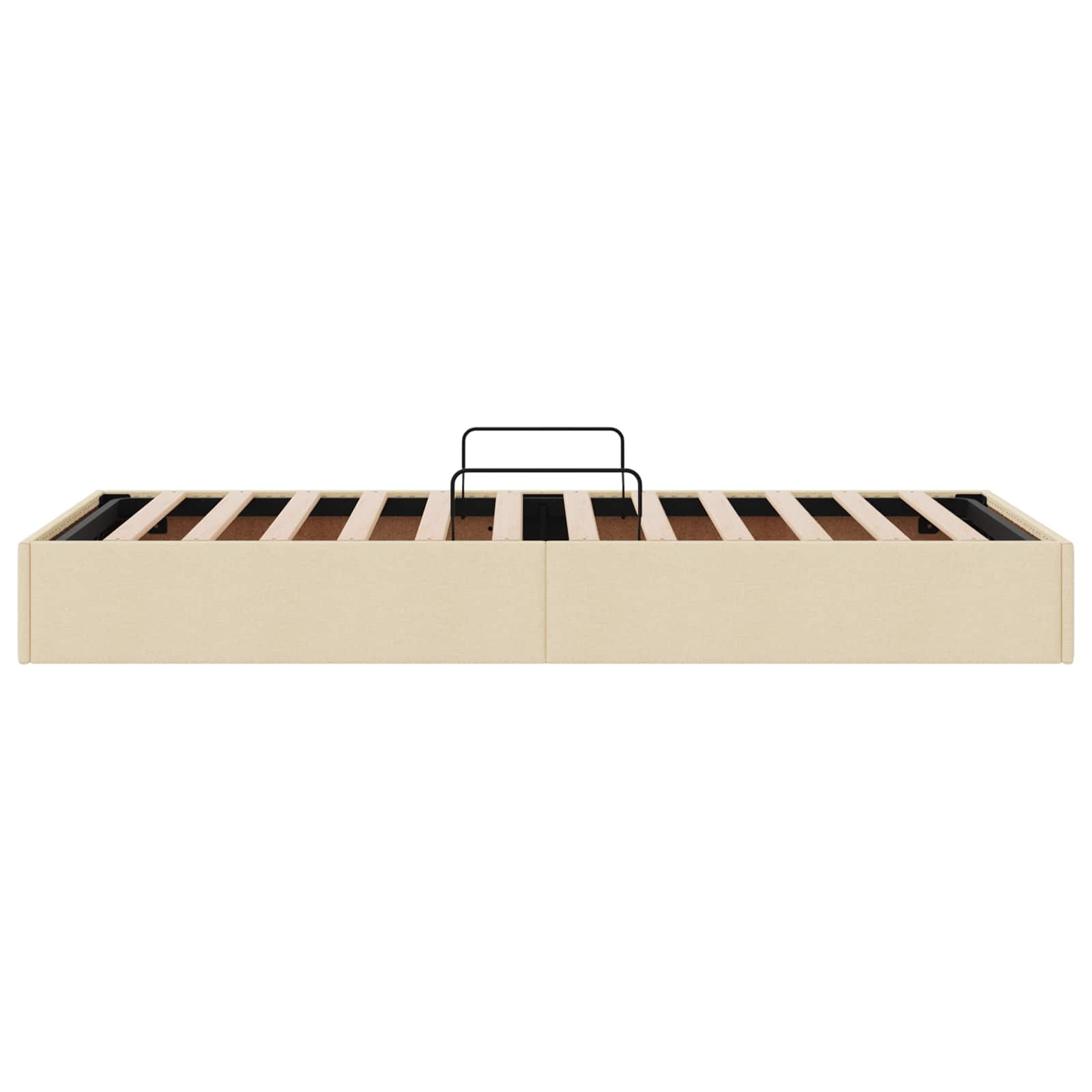 Letto ottomano con archiviazione Crema 90 x 200 cm Tessuto | homemem39