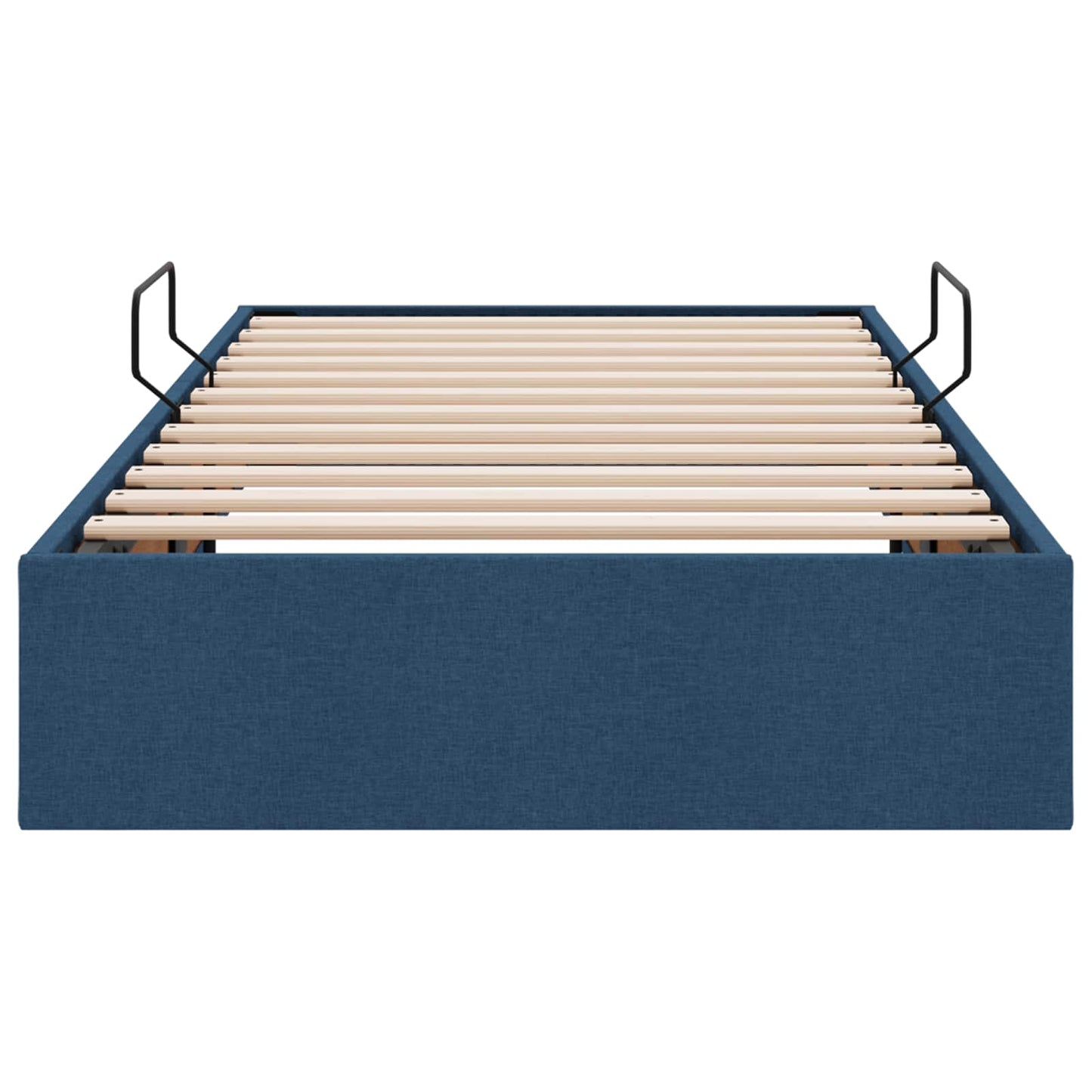 Letto ottomano con archiviazione Blu 90 x 200 cm Tessuto | homemem39