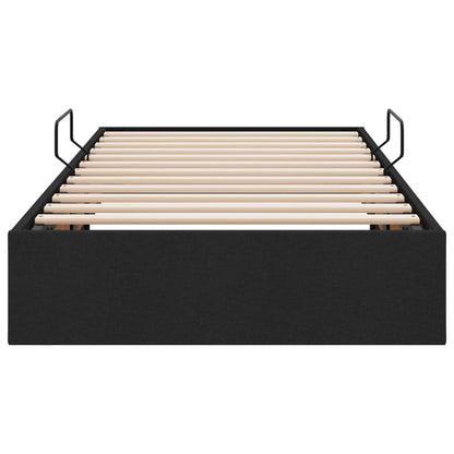 Letto ottomano con archiviazione Nero 100 x 200 cm Tessuto | homemem39