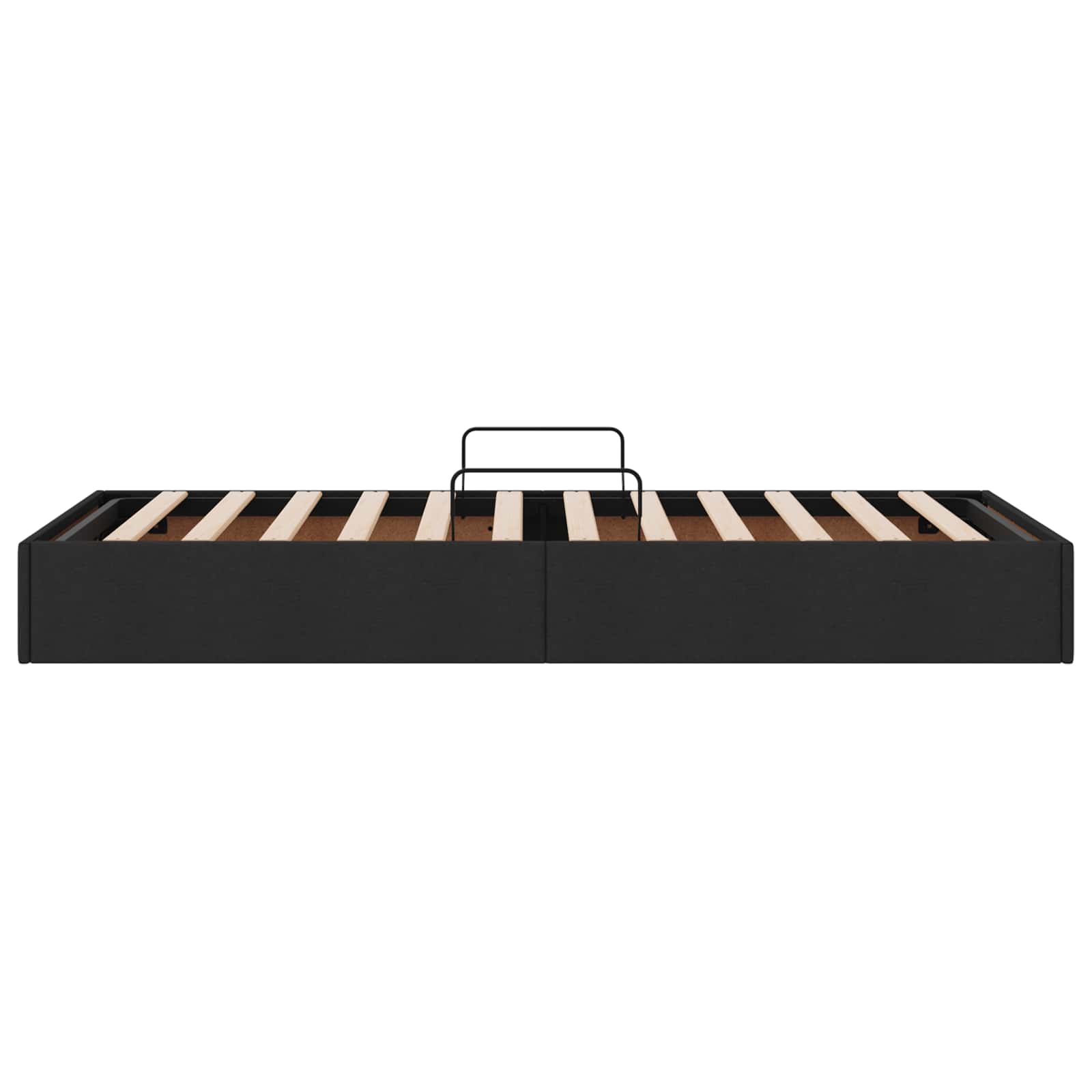 Letto ottomano con archiviazione Nero 100 x 200 cm Tessuto | homemem39