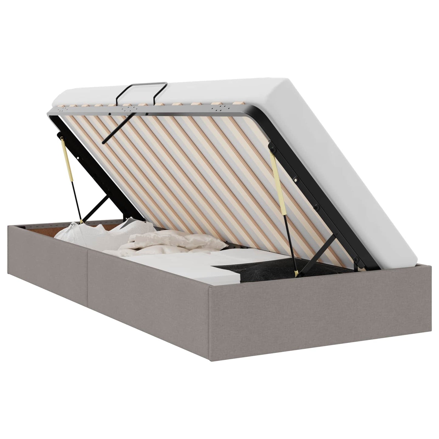Letto ottomano con archiviazione Talpa 100 x 200 cm Tessuto | homemem39
