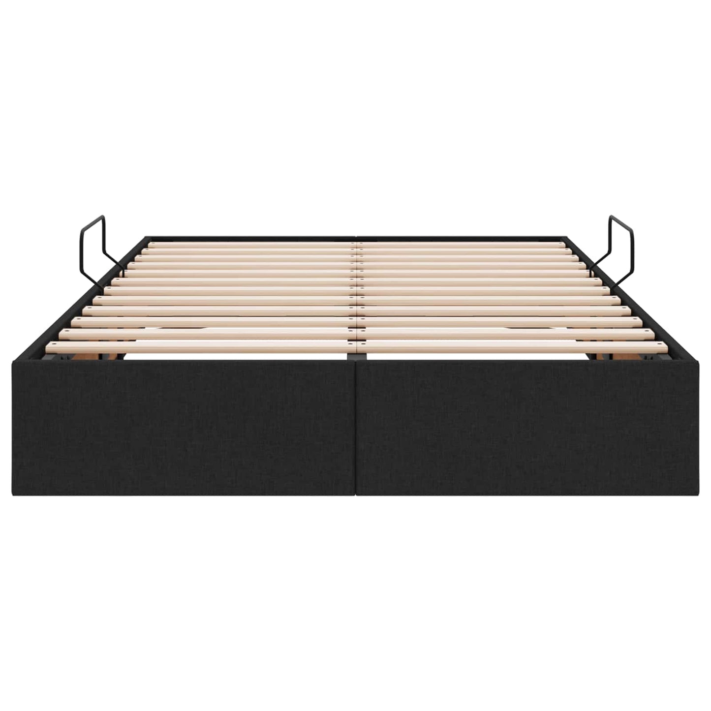 Letto ottomano con archiviazione Nero 120 x 200 cm Tessuto | homemem39