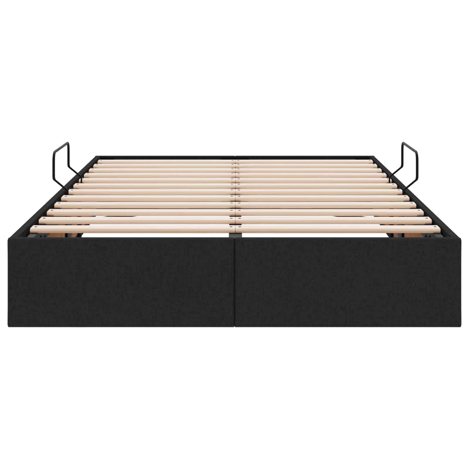 Letto ottomano con archiviazione Nero 120 x 200 cm Tessuto | homemem39