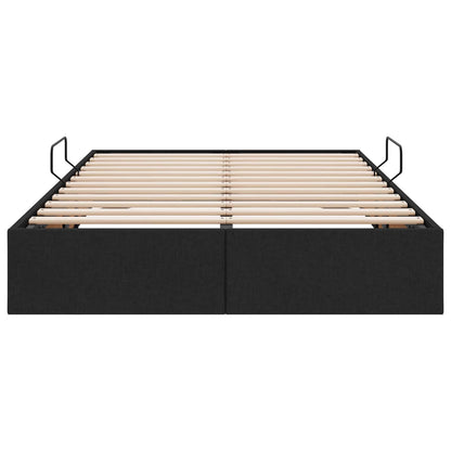 Letto ottomano con archiviazione Nero 120 x 200 cm Tessuto | homemem39