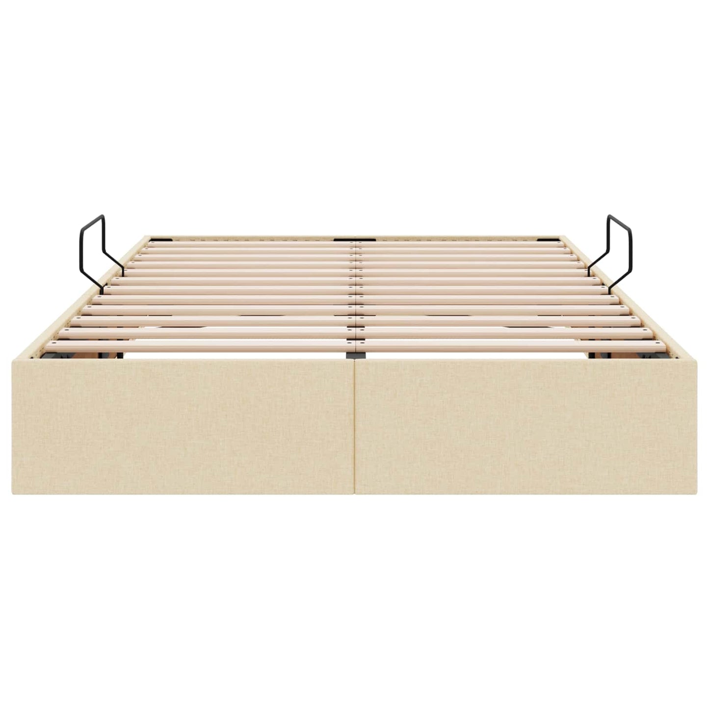 Letto ottomano con archiviazione Crema 120 x 200 cm Tessuto | homemem39