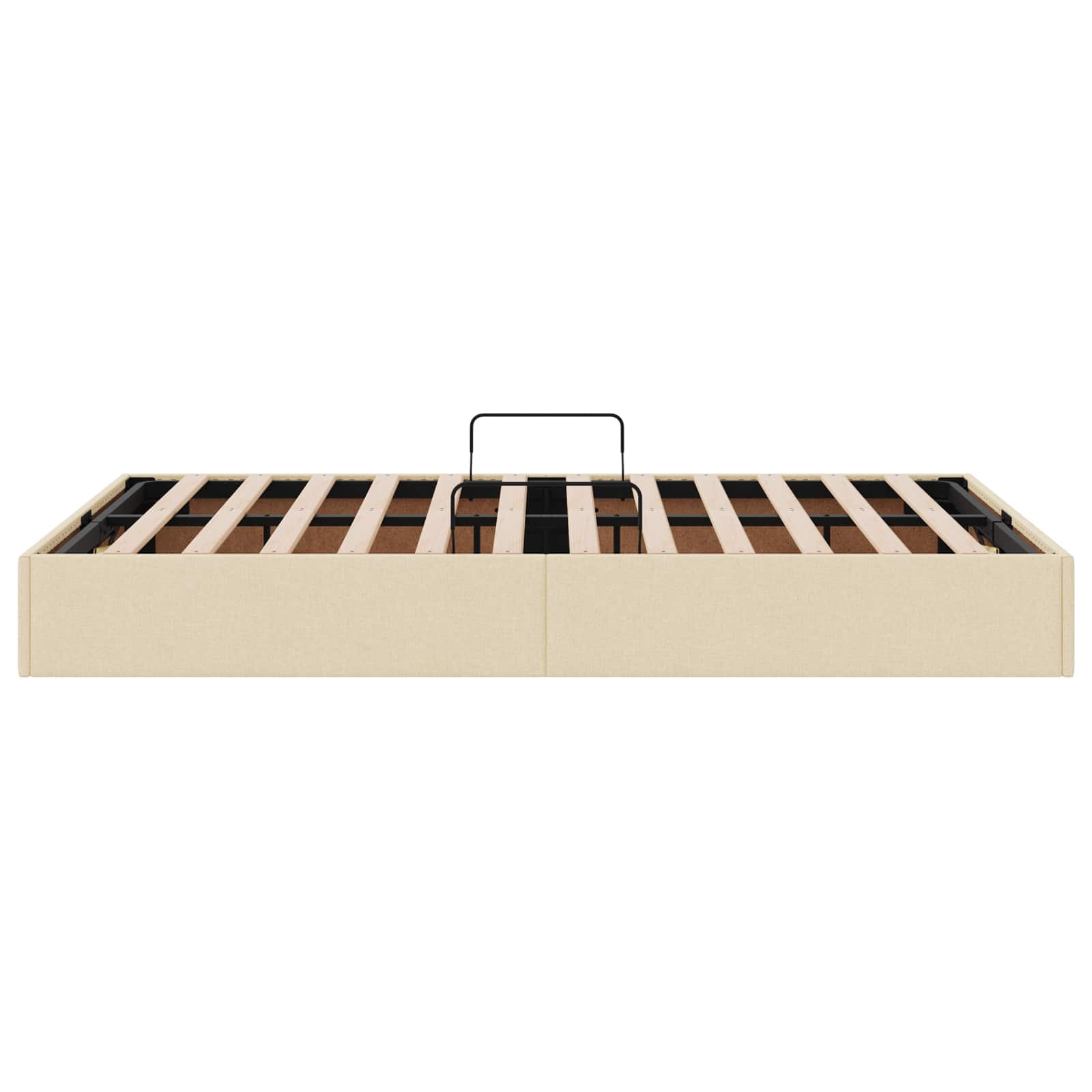 Letto ottomano con archiviazione Crema 120 x 200 cm Tessuto | homemem39