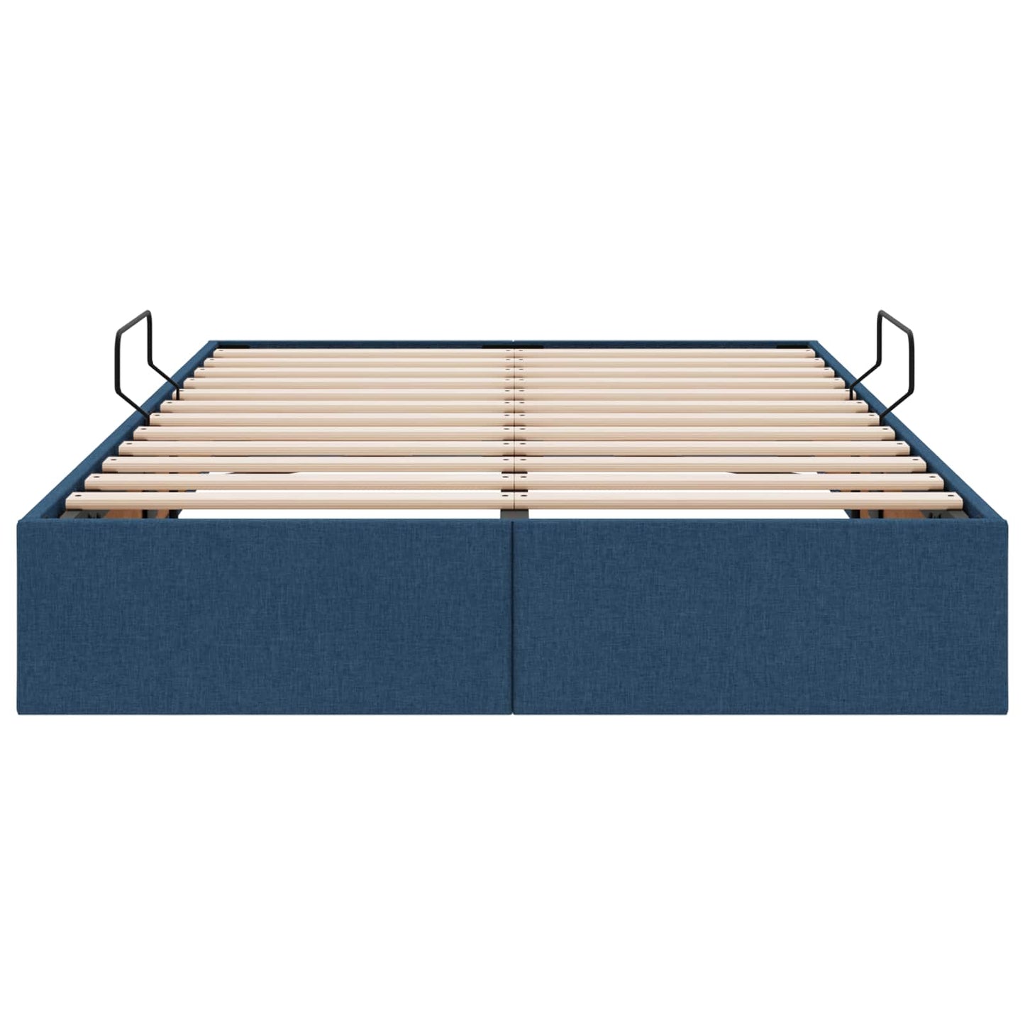 Letto ottomano con archiviazione Blu 120 x 200 cm Tessuto | homemem39