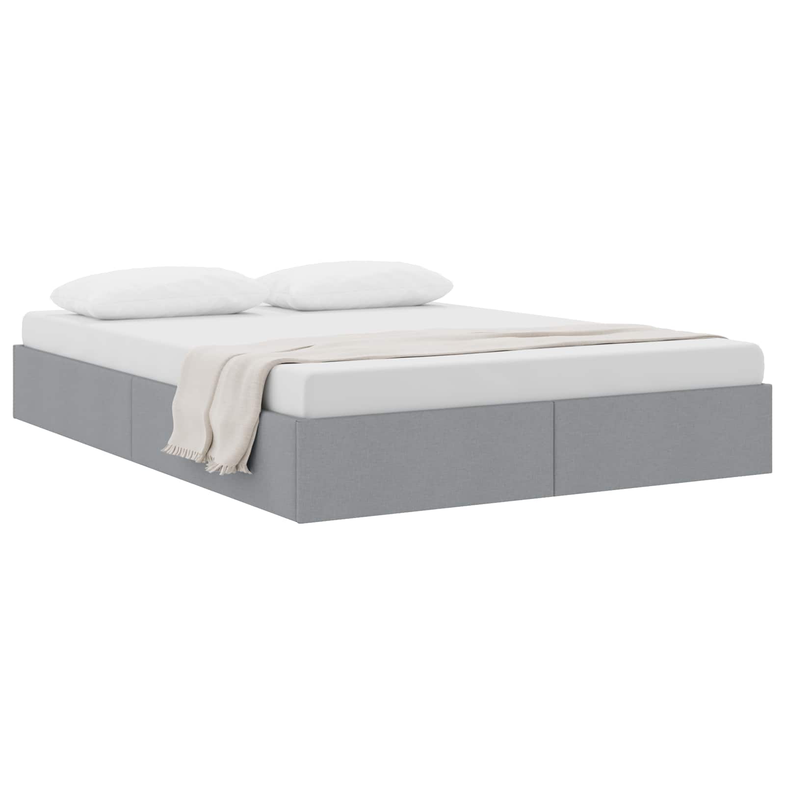 Letto ottomano Grigio chiaro 140 x 190 cm Tessuto | homemem39