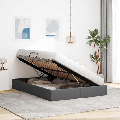 Letto ottomano Grigio scuro 140 x 190 cm Tessuto | homemem39
