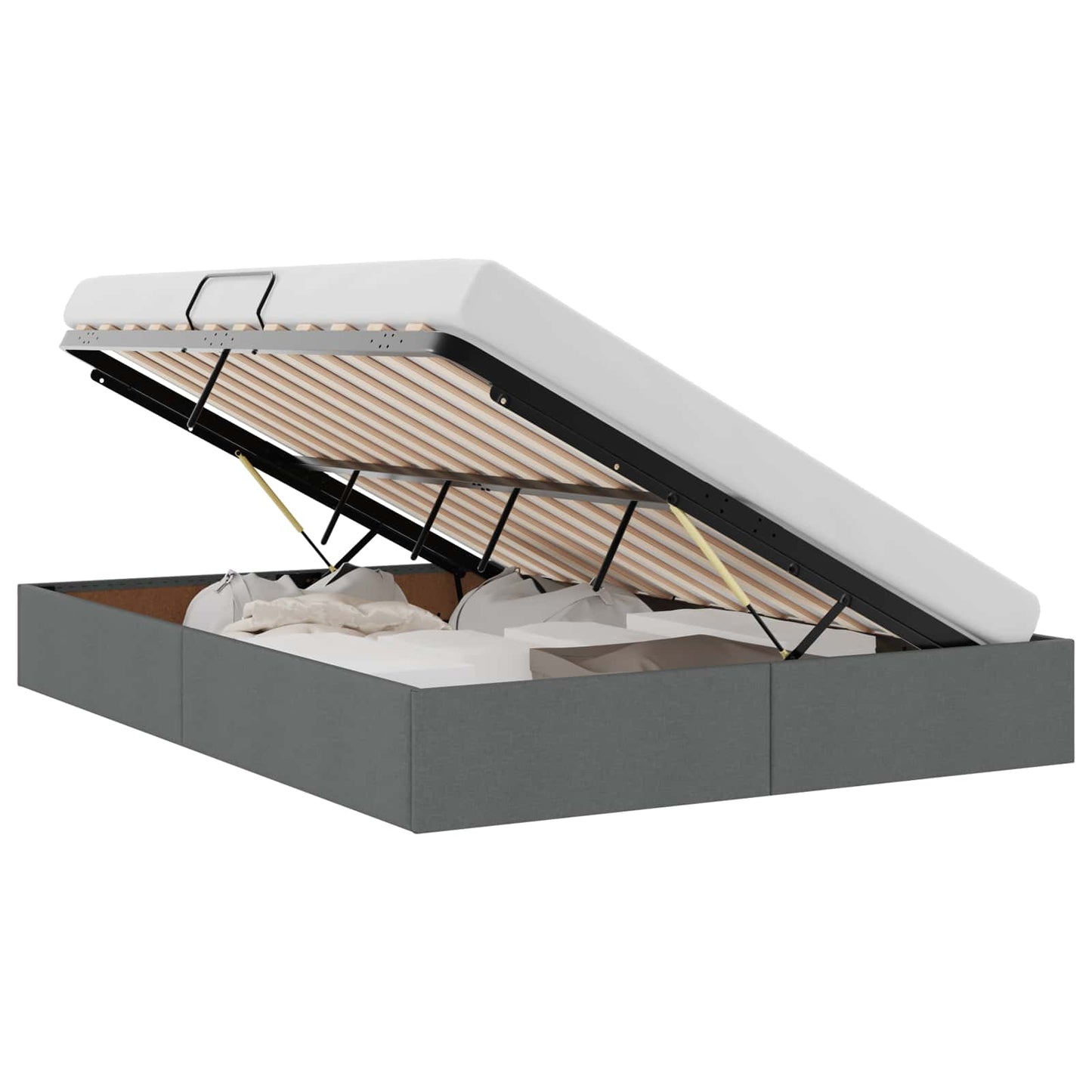 Letto ottomano Grigio scuro 140 x 190 cm Tessuto | homemem39